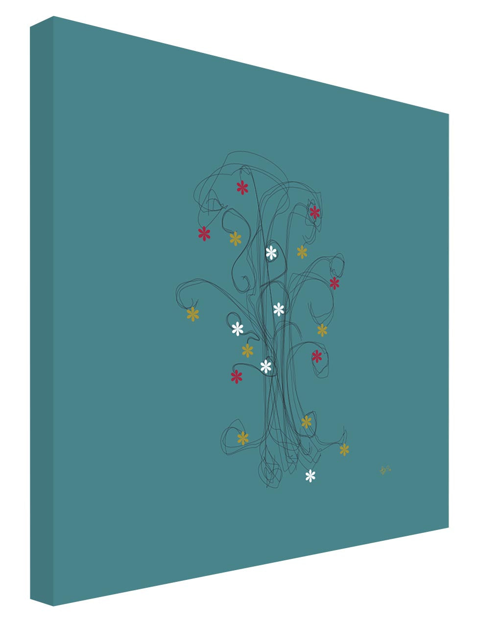 Tree of Life – A beautiful contemporary tree of full of love and life, created in a modern, stylish colour-way. Using subtle bluey/green, gold, maroon and white.